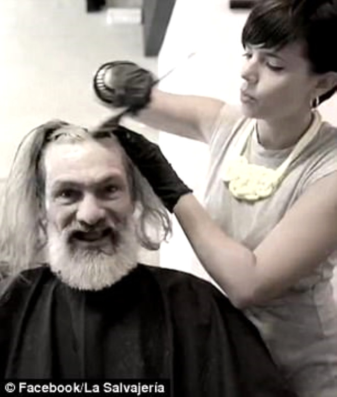 homeless man got a free makeover