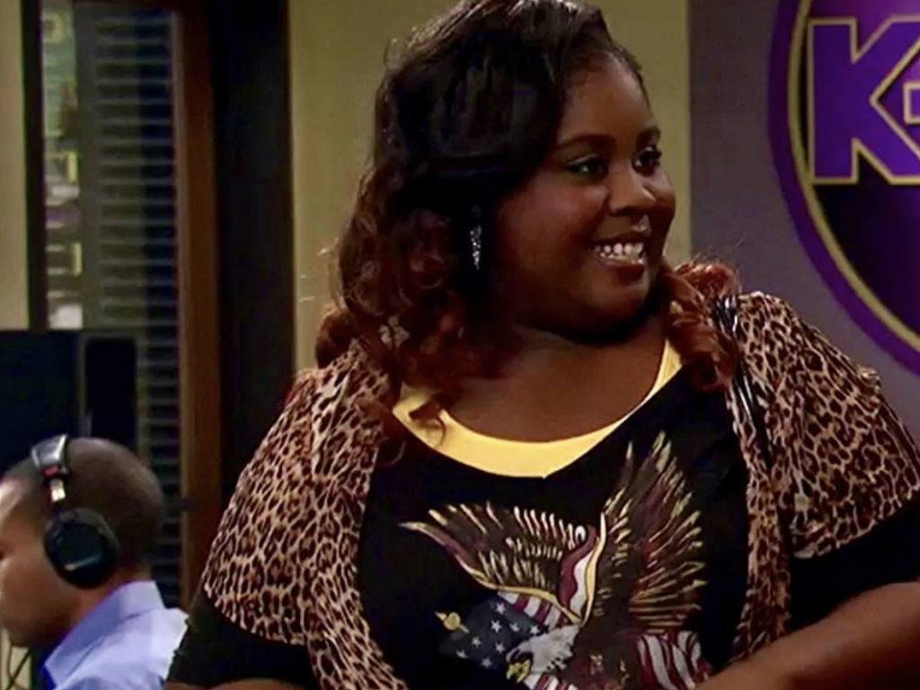 Raven Goodwin smiling during the filming of an episode of "Good Luck Charlie."