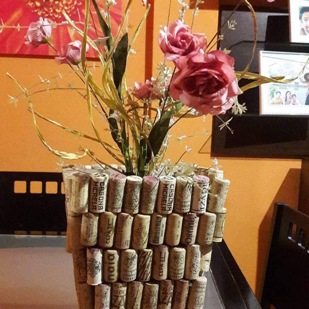 Decorate a Vase with Corks