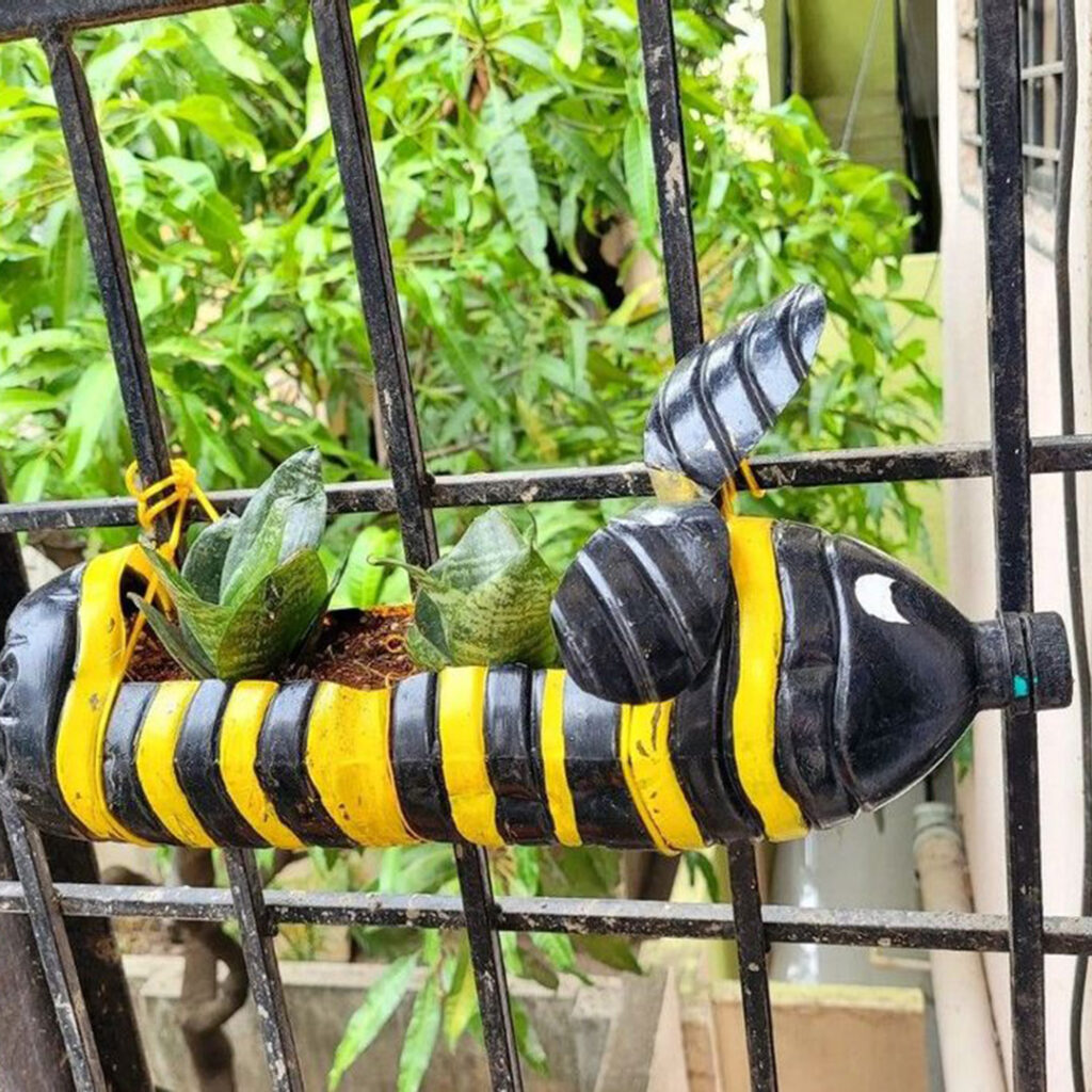 Planter Made of a Plastic Bottle