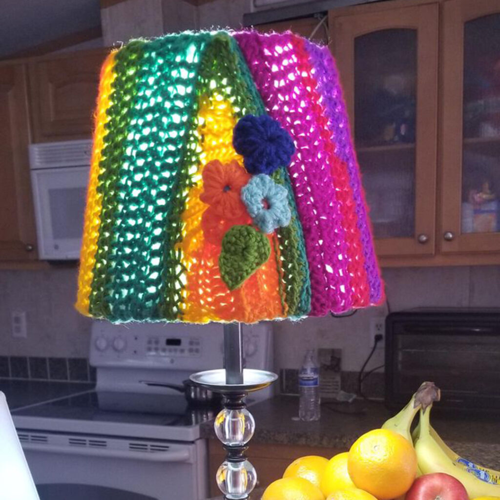 Crochet a Colorful Lampshade Cover