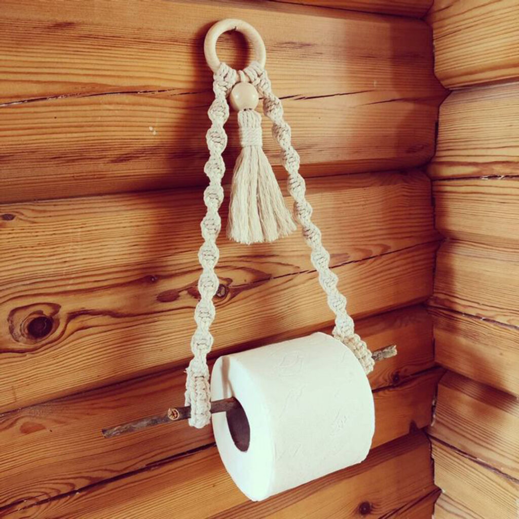 Macrame Toilet Roll Holder