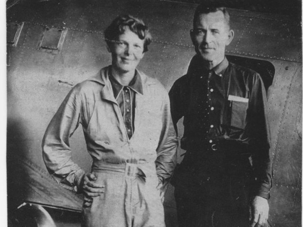 A photo of Amelia Earhart from the San Diego Air and Space Museum Archive