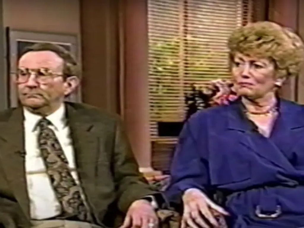 Jeffrey Dahmer’s parents Lionel and Joyce Dahmer during a television appearance.