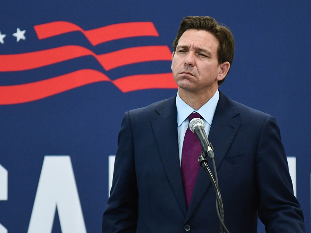 Florida governor Ron DeSantis at a presidential campaign event