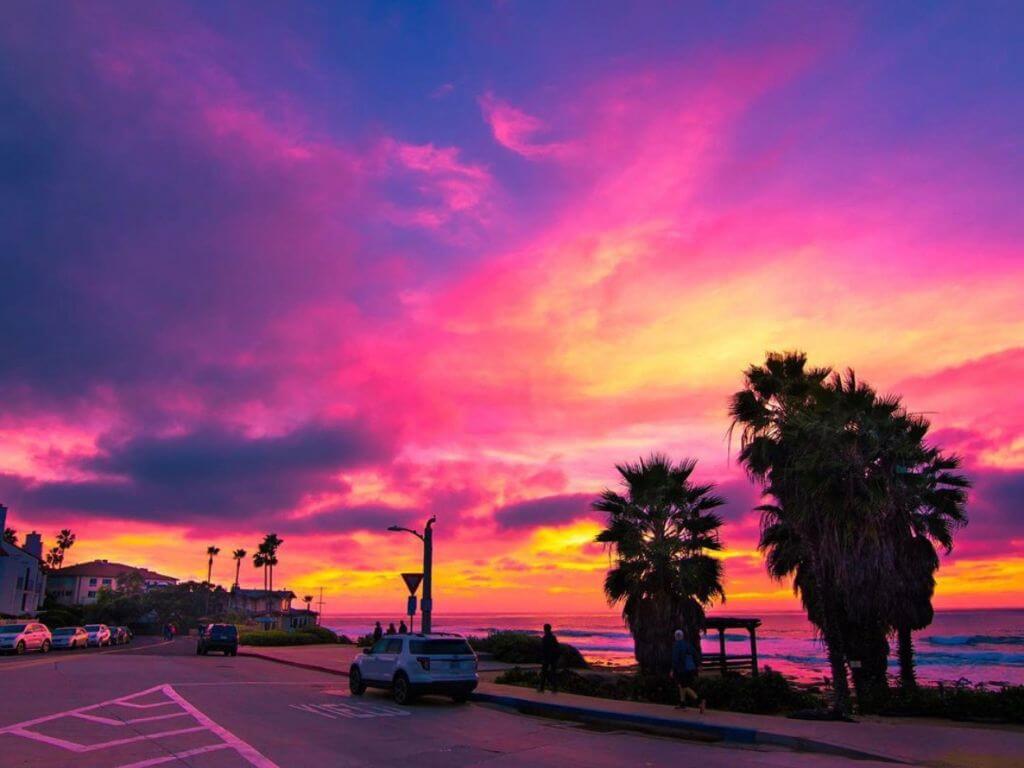 A sunset in San Diego, California