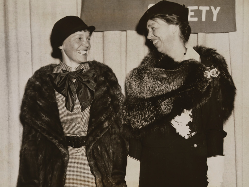 Amelia Earhart and Eleanor Roosevelt 