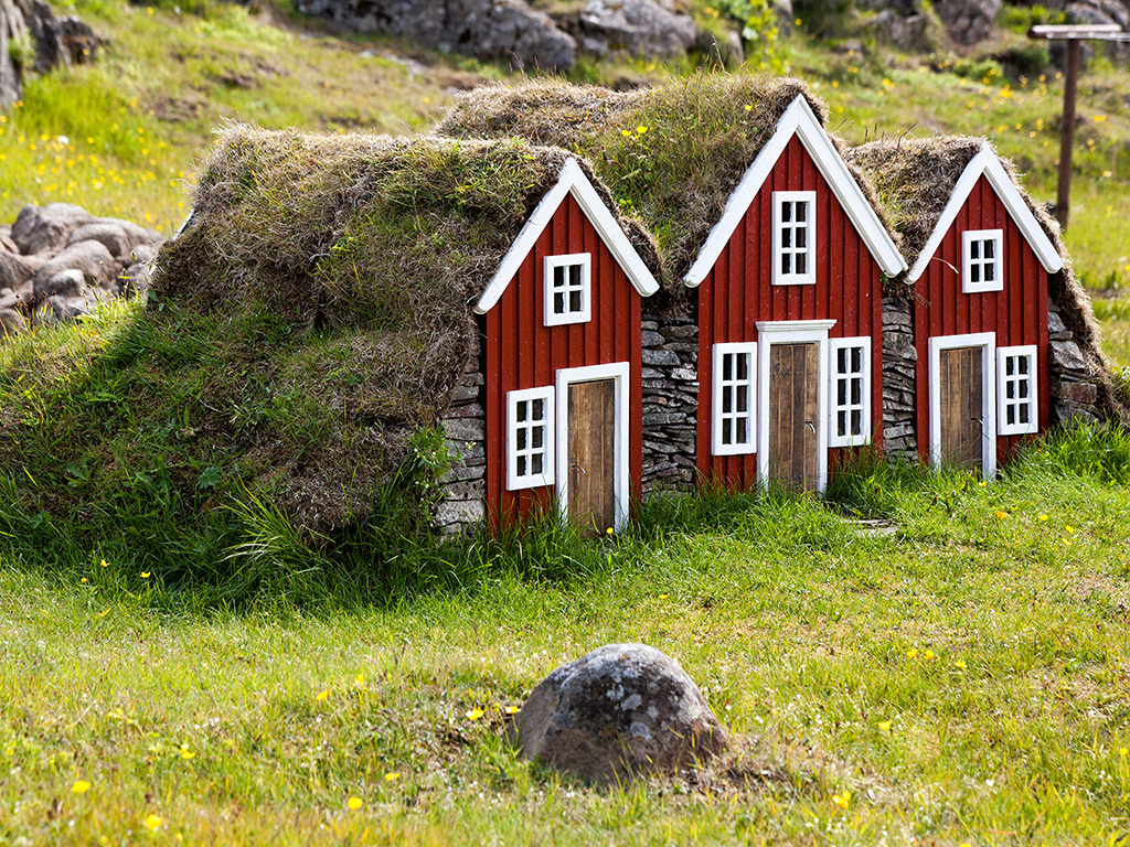 Elves houses on Iceland