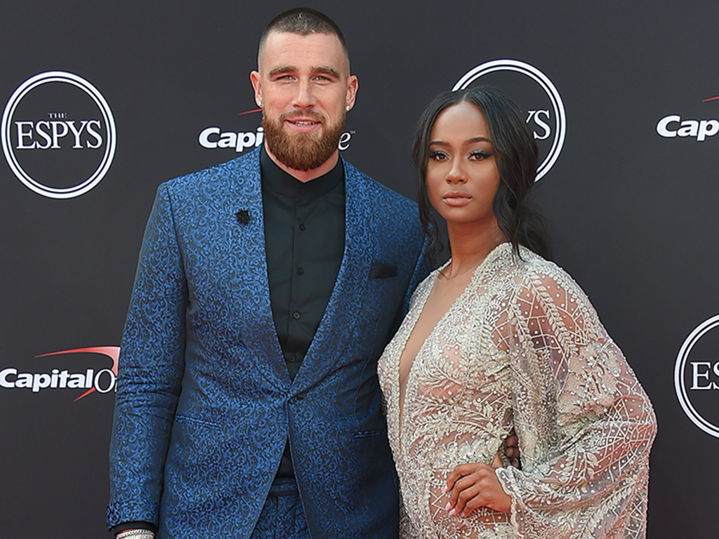 Travis Kelce and Kayla Nicole at a red carpet event