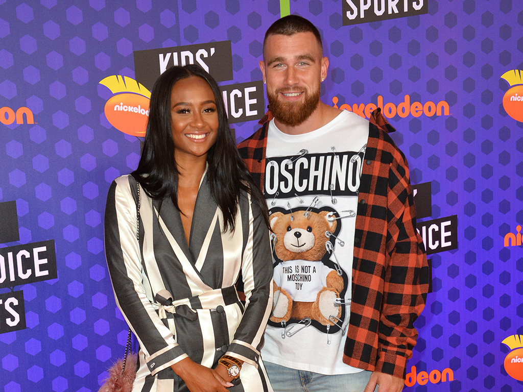 Kayla Nicole and Travis Kelce at a Nickelodeon event