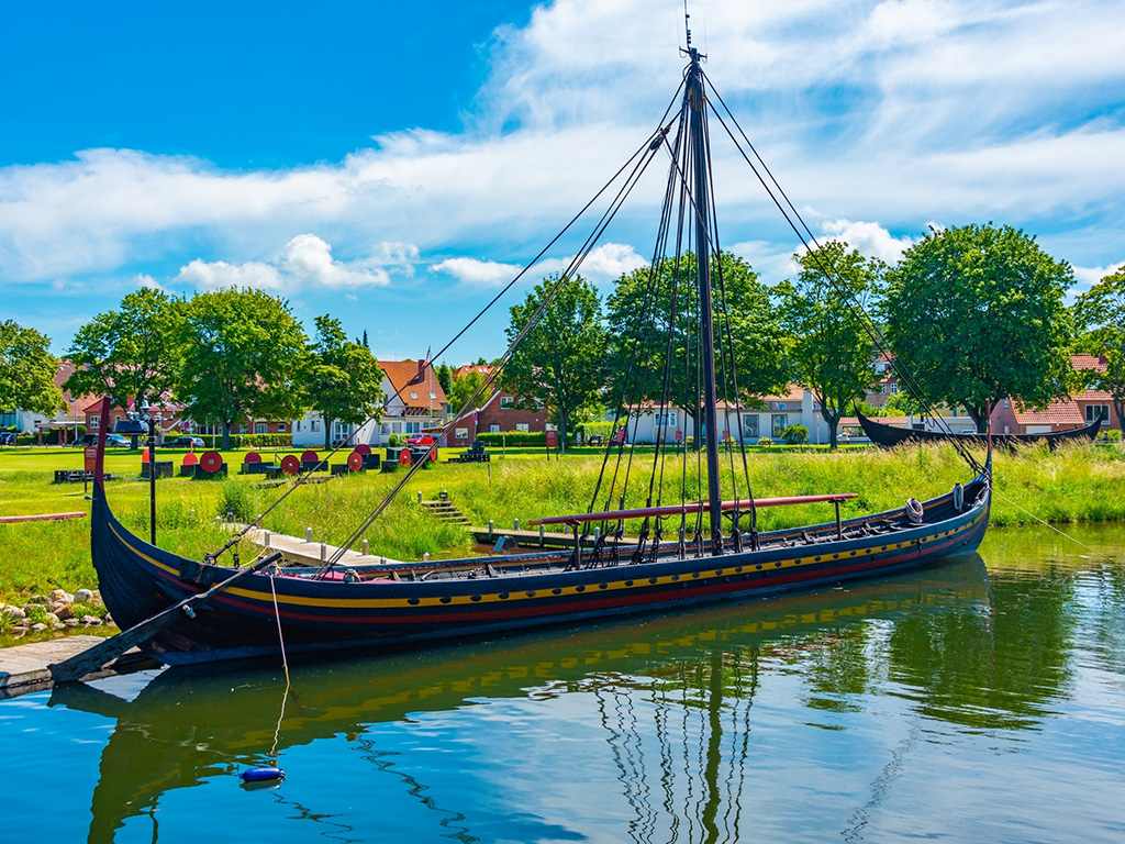 A recreation of a Viking ship