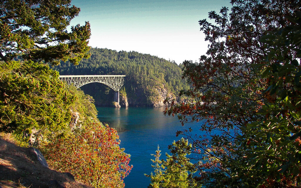 Deception Pass Bridge in Whidbey Island, Washington