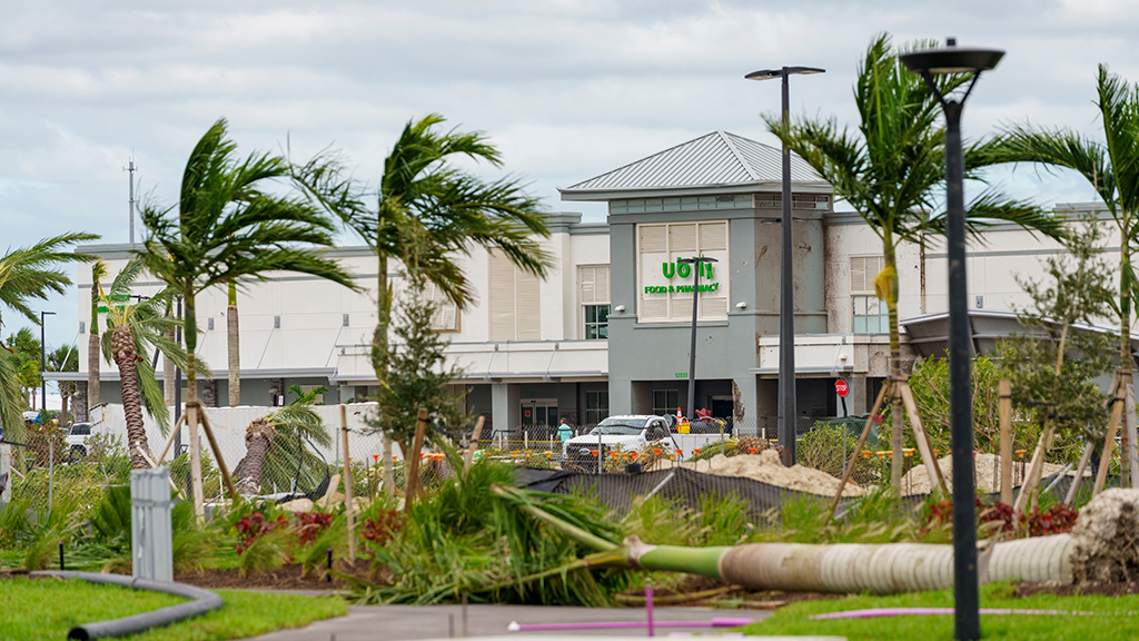 Damage following Hurricane Milton