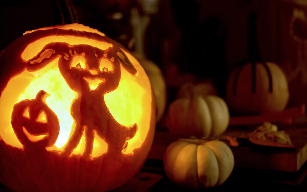 Cat jack-o'-lantern