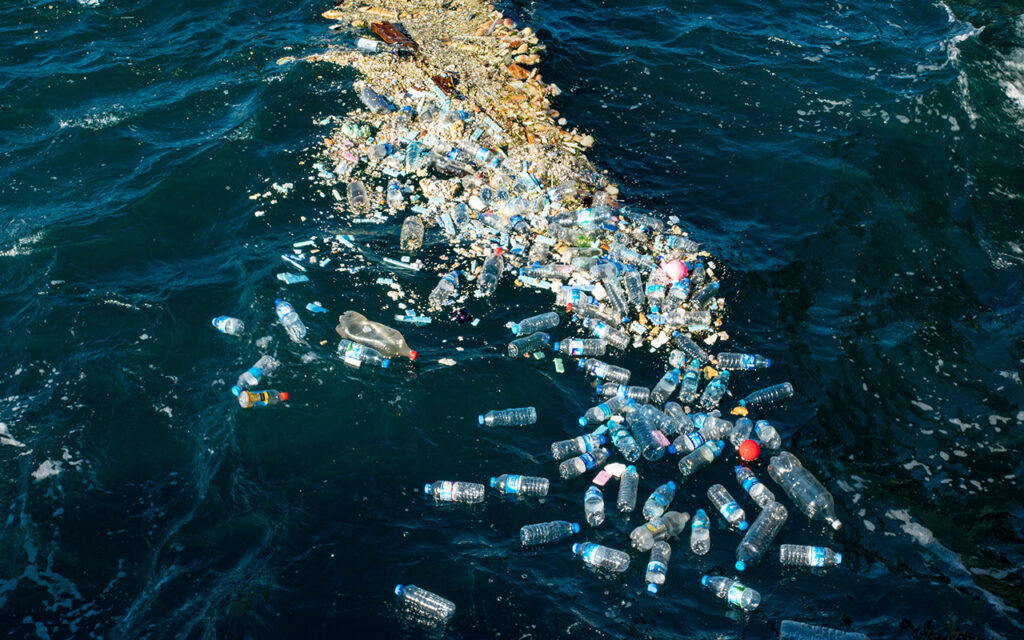 Garbage in the ocean