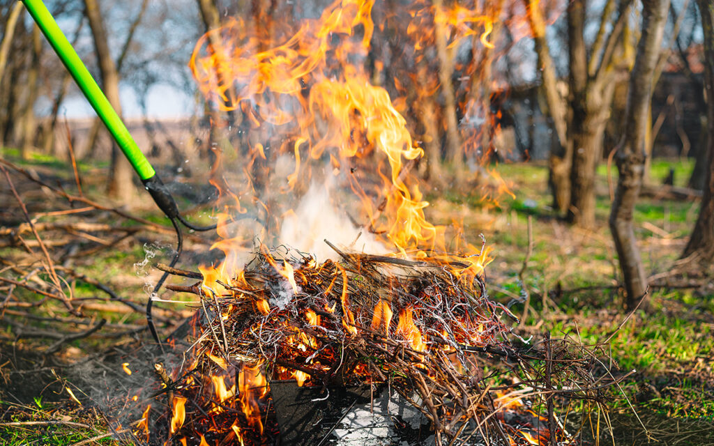 Burning trash